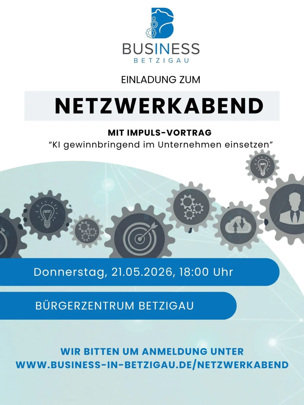 Einladung zum Netzwerkabend als Flyer
